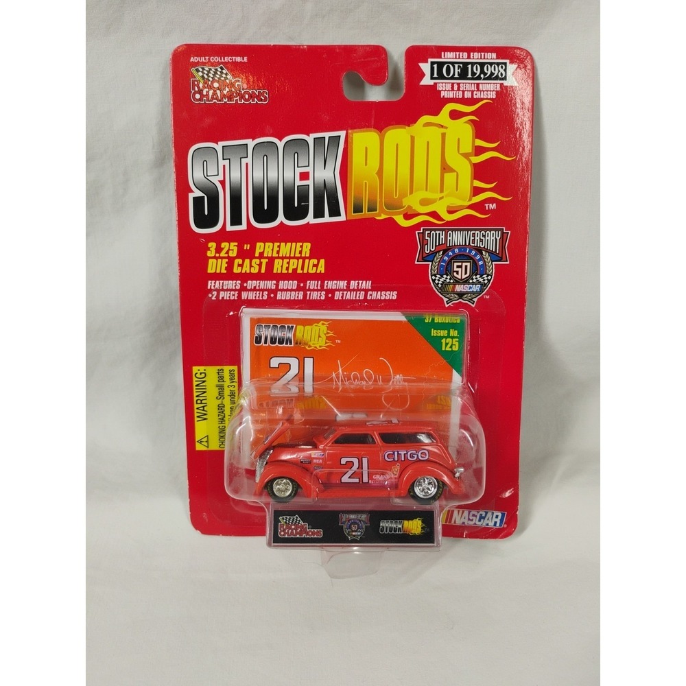 1998 NASCAR Stock Rods #125 Michael Waltrip #21 Citgo '37 Boxotica ORANGE